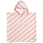 Poncho de plage � rayures roses pop (1 - 3 ans)