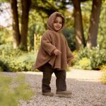 Poncho polaire teddy fleece dark hazel
