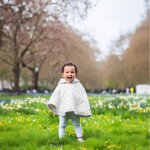 Poncho polaire teddy olive bloom