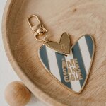 Porte - cl�s c?ur �maill� �me sans cible