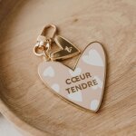 Porte - cl�s c?ur �maill� c?ur tendre