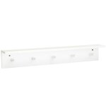 Porte manteau mural blanc 5 pat�res