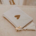 Porte - monnaie love beige