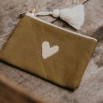 Porte - monnaie love olive