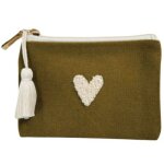 Porte - monnaie love olive