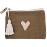 Porte - monnaie love taupe