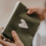 Porte - monnaie love vert