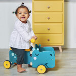 Porteur en bois hippopotame