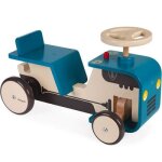 Porteur tracteur en bois bleu