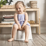 Pot b�b� fauteuil blanc et gris