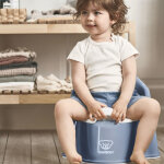 Pot b�b� fauteuil bleu profond et blanc