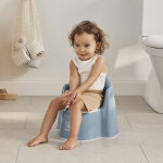 Pot b�b� fauteuil bleu profond et blanc