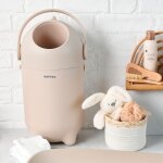 Poubelle � couche dropy beige