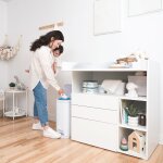 Poubelle � couches select blanche avec recharge - reconditionn�