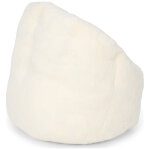 Pouf bouclette soft white