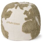 Pouf carte du monde rugcycled
