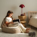 Pouf lapin dusty beige