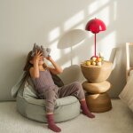 Pouf lapin misty green