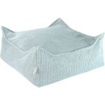 Pouf ottoman square peppermint velours côtelé Pouf ottoman square peppermint velours côtelé