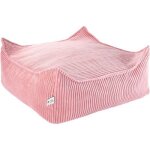 Pouf ottoman square pink mouse velours côtelé Pouf ottoman square pink mouse velours côtelé