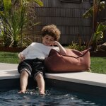Pouf ottoman square pomegranate outdoor