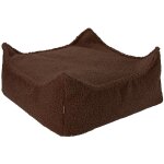 Pouf ottoman square warm hazel molletonn�