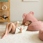 Pouf ours guava pink molletonn�