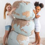 Pouf world map back - to - school (45 x 50 cm)