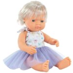 Poupe fille europenne avec implant auditif (38 cm)