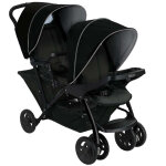 Poussette double stadium duo black grey