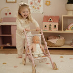Poussette pour poup�e en bois