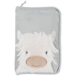 Protge carnet de sant fausse fourrure verte fluffy
