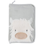 Prot�ge carnet de sant� fausse fourrure verte fluffy