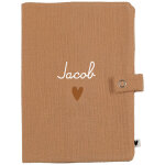 Prot�ge carnet de sant� gaze camel (personnalisable)
