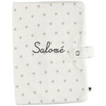 Prot�ge carnet de sant� gaze coeurs (personnalisable)
