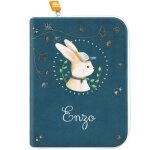 Protège carnet de santé lapin casquette (personnalisable) Protège carnet de santé lapin casquette (personnalisable)