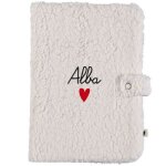 Protge carnet de sant moumoute ecru (personnalisable)