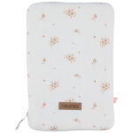 Prot�ge carnet de sant� en mousseline bio fleurs d'antan