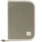 Protge carnet de sant  pois poppy mousse