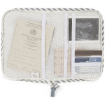 Prot�ge carnet de sant� pralin� rayures matcha