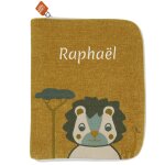 Prot�ge carnet de sant� tchikis 3 lion criquet (personnalisable)