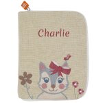 Prot�ge carnet de sant� tchikis 3 mme chat (personnalisable)