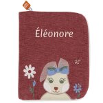 Prot�ge carnet de sant� tchikis 3 mme lapin (personnalisable)
