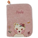 Prot�ge carnet de sant� tchikis 3 mme ours (personnalisable)