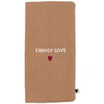 Protge livret de famille gaze camel (personnalisable)