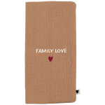 Prot�ge livret de famille gaze camel (personnalisable)