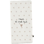 Prot�ge livret de famille gaze coeurs (personnalisable)
