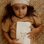 Prot�ge livret de famille gaze petits carreaux (personnalisable)