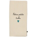 Prot�ge livret de famille gaze petits carreaux (personnalisable)