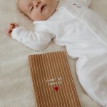 Prot�ge livret de famille rayures fines (personnalisable)